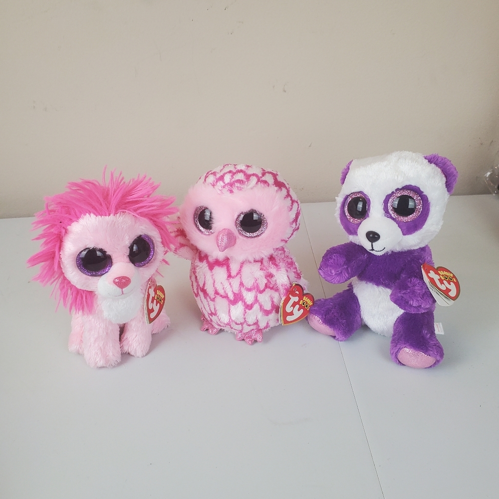 3 TY Beanie Boos 6", with tags.